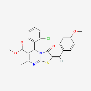 methyl 5-(2-chlorophenyl)-2-(4-methoxybenzylidene)-7-methyl-3-oxo-2,3-dihydro-5H-[1,3]thiazolo[3,2-a]pyrimidine-6-carboxylate