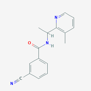 molecular formula C16H15N3O B5327260 3-cyano-N-[1-(3-methylpyridin-2-yl)ethyl]benzamide 