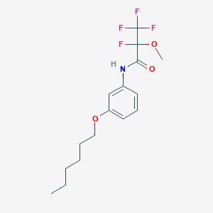 2,3,3,3-tetrafluoro-N-[3-(hexyloxy)phenyl]-2-methoxypropanamide