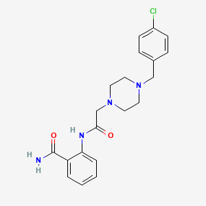 2-({[4-(4-chlorobenzyl)-1-piperazinyl]acetyl}amino)benzamide