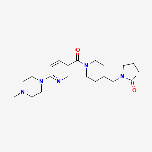 1-[(1-{[6-(4-methylpiperazin-1-yl)pyridin-3-yl]carbonyl}piperidin-4-yl)methyl]pyrrolidin-2-one