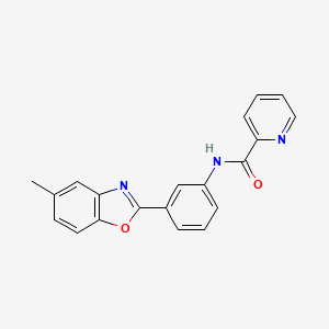 molecular formula C20H15N3O2 B5327291 N-[3-(5-methyl-1,3-benzoxazol-2-yl)phenyl]-2-pyridinecarboxamide 