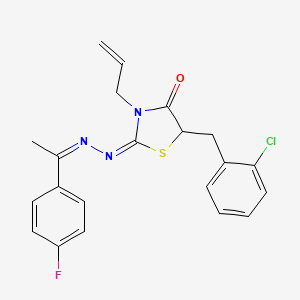 3-allyl-5-(2-chlorobenzyl)-1,3-thiazolidine-2,4-dione 2-{[1-(4-fluorophenyl)ethylidene]hydrazone}