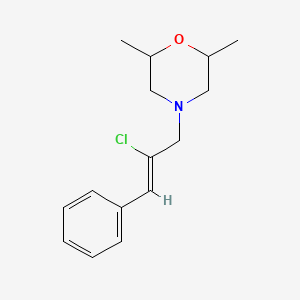 molecular formula C15H20ClNO B5327349 4-(2-chloro-3-phenyl-2-propen-1-yl)-2,6-dimethylmorpholine 