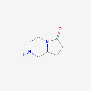 molecular formula C7H12N2O B053274 Hexahydropyrrolo[1,2-a]pyrazin-6(2H)-one CAS No. 117810-52-3