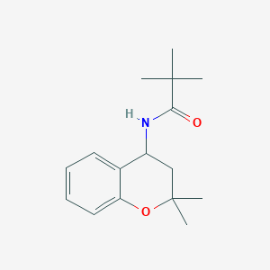 molecular formula C16H23NO2 B5327408 N-(2,2-dimethyl-3,4-dihydro-2H-chromen-4-yl)-2,2-dimethylpropanamide 