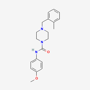 molecular formula C20H25N3O2 B5327424 N-(4-methoxyphenyl)-4-(2-methylbenzyl)-1-piperazinecarboxamide 