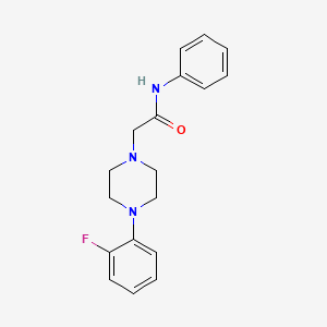 molecular formula C18H20FN3O B5327441 2-[4-(2-fluorophenyl)-1-piperazinyl]-N-phenylacetamide 