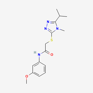 2-[(5-isopropyl-4-methyl-4H-1,2,4-triazol-3-yl)thio]-N-(3-methoxyphenyl)acetamide