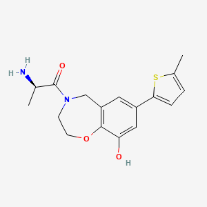 molecular formula C17H20N2O3S B5327463 4-D-alanyl-7-(5-methyl-2-thienyl)-2,3,4,5-tetrahydro-1,4-benzoxazepin-9-ol hydrochloride 