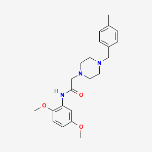 molecular formula C22H29N3O3 B5327483 N-(2,5-dimethoxyphenyl)-2-[4-(4-methylbenzyl)-1-piperazinyl]acetamide 