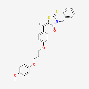 3-benzyl-5-{4-[3-(4-methoxyphenoxy)propoxy]benzylidene}-2-thioxo-1,3-thiazolidin-4-one