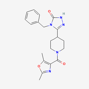 molecular formula C20H23N5O3 B5327563 4-benzyl-5-{1-[(2,5-dimethyl-1,3-oxazol-4-yl)carbonyl]-4-piperidinyl}-2,4-dihydro-3H-1,2,4-triazol-3-one 