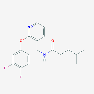 N-{[2-(3,4-difluorophenoxy)pyridin-3-yl]methyl}-4-methylpentanamide