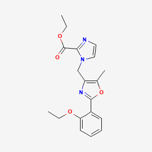 ethyl 1-{[2-(2-ethoxyphenyl)-5-methyl-1,3-oxazol-4-yl]methyl}-1H-imidazole-2-carboxylate