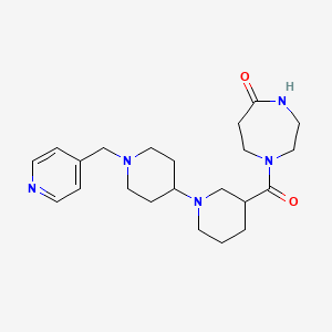 molecular formula C22H33N5O2 B5327591 1-{[1'-(pyridin-4-ylmethyl)-1,4'-bipiperidin-3-yl]carbonyl}-1,4-diazepan-5-one 