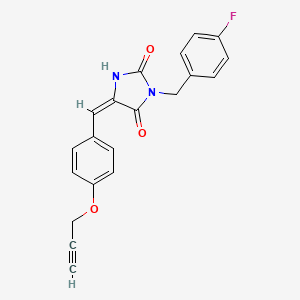 3-(4-fluorobenzyl)-5-[4-(2-propyn-1-yloxy)benzylidene]-2,4-imidazolidinedione