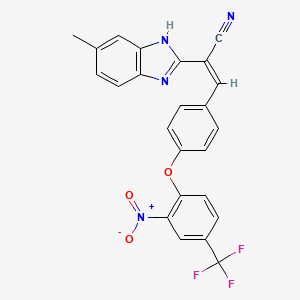 2-(5-methyl-1H-benzimidazol-2-yl)-3-{4-[2-nitro-4-(trifluoromethyl)phenoxy]phenyl}acrylonitrile