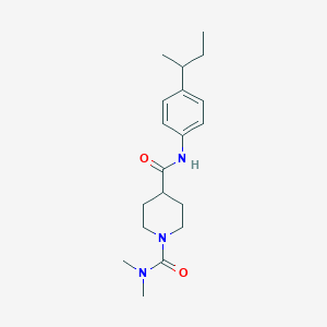 molecular formula C19H29N3O2 B5327638 N~4~-(4-sec-butylphenyl)-N~1~,N~1~-dimethyl-1,4-piperidinedicarboxamide 