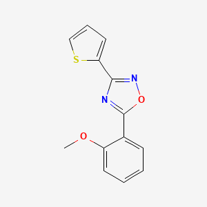 molecular formula C13H10N2O2S B5327646 5-(2-methoxyphenyl)-3-(2-thienyl)-1,2,4-oxadiazole 