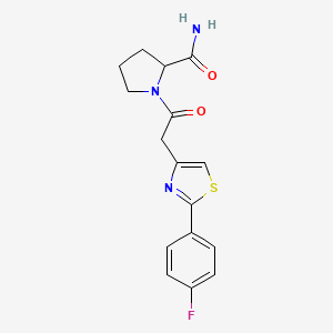 1-{[2-(4-fluorophenyl)-1,3-thiazol-4-yl]acetyl}prolinamide