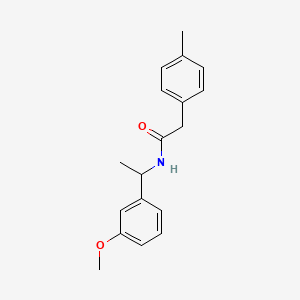 N-[1-(3-methoxyphenyl)ethyl]-2-(4-methylphenyl)acetamide