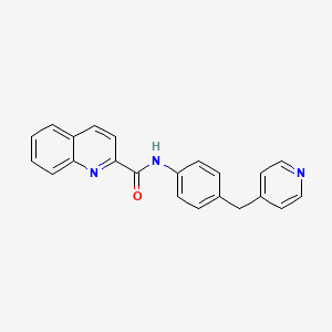 molecular formula C22H17N3O B5327674 N-[4-(4-pyridinylmethyl)phenyl]-2-quinolinecarboxamide 