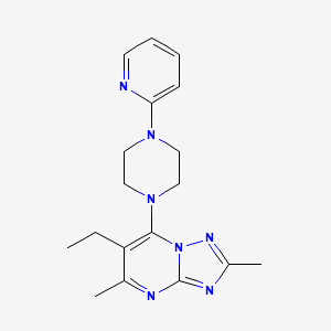 B5327683 6-ethyl-2,5-dimethyl-7-[4-(2-pyridinyl)-1-piperazinyl][1,2,4]triazolo[1,5-a]pyrimidine CAS No. 893783-89-6
