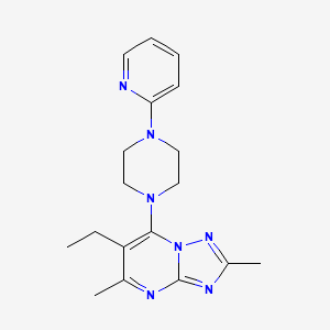 molecular formula C18H23N7 B5327683 6-ethyl-2,5-dimethyl-7-[4-(2-pyridinyl)-1-piperazinyl][1,2,4]triazolo[1,5-a]pyrimidine CAS No. 893783-89-6