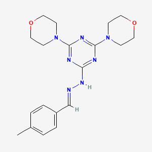 4-methylbenzaldehyde (4,6-di-4-morpholinyl-1,3,5-triazin-2-yl)hydrazone