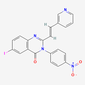 6-iodo-3-(4-nitrophenyl)-2-[2-(3-pyridinyl)vinyl]-4(3H)-quinazolinone