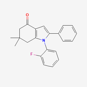 1-(2-fluorophenyl)-6,6-dimethyl-2-phenyl-1,5,6,7-tetrahydro-4H-indol-4-one