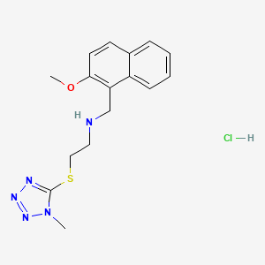 molecular formula C16H20ClN5OS B5327721 N-[(2-methoxy-1-naphthyl)methyl]-2-[(1-methyl-1H-tetrazol-5-yl)thio]ethanamine hydrochloride 