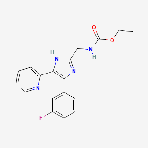 molecular formula C18H17FN4O2 B5327733 ethyl {[4-(3-fluorophenyl)-5-pyridin-2-yl-1H-imidazol-2-yl]methyl}carbamate 