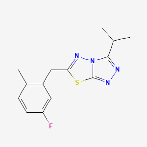 6-(5-fluoro-2-methylbenzyl)-3-isopropyl[1,2,4]triazolo[3,4-b][1,3,4]thiadiazole