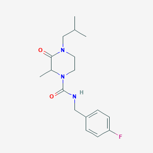 N-(4-fluorobenzyl)-4-isobutyl-2-methyl-3-oxo-1-piperazinecarboxamide