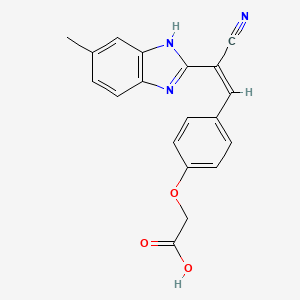 {4-[2-cyano-2-(5-methyl-1H-benzimidazol-2-yl)vinyl]phenoxy}acetic acid