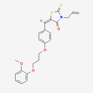 molecular formula C23H23NO4S2 B5327751 3-allyl-5-{4-[3-(2-methoxyphenoxy)propoxy]benzylidene}-2-thioxo-1,3-thiazolidin-4-one 