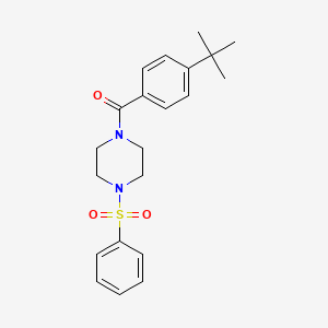 molecular formula C21H26N2O3S B5327769 1-(4-tert-butylbenzoyl)-4-(phenylsulfonyl)piperazine 