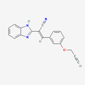 molecular formula C19H13N3O B5327774 2-(1H-benzimidazol-2-yl)-3-[3-(2-propyn-1-yloxy)phenyl]acrylonitrile 