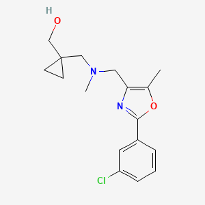 molecular formula C17H21ClN2O2 B5327787 (1-{[{[2-(3-chlorophenyl)-5-methyl-1,3-oxazol-4-yl]methyl}(methyl)amino]methyl}cyclopropyl)methanol 