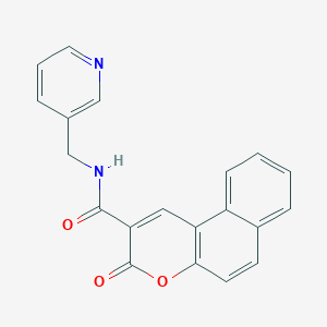 molecular formula C20H14N2O3 B5327803 3-oxo-N-(pyridin-3-ylmethyl)-3H-benzo[f]chromene-2-carboxamide 