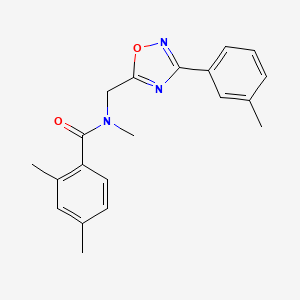 molecular formula C20H21N3O2 B5327811 N,2,4-trimethyl-N-{[3-(3-methylphenyl)-1,2,4-oxadiazol-5-yl]methyl}benzamide 