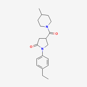 1-(4-ethylphenyl)-4-[(4-methyl-1-piperidinyl)carbonyl]-2-pyrrolidinone