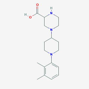 4-[1-(2,3-dimethylphenyl)piperidin-4-yl]piperazine-2-carboxylic acid