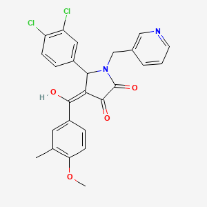 molecular formula C25H20Cl2N2O4 B5327854 5-(3,4-dichlorophenyl)-3-hydroxy-4-(4-methoxy-3-methylbenzoyl)-1-(3-pyridinylmethyl)-1,5-dihydro-2H-pyrrol-2-one 