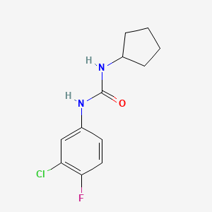 molecular formula C12H14ClFN2O B5327872 1-(3-Chloro-4-fluorophenyl)-3-cyclopentylurea 