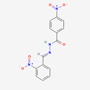 molecular formula C14H10N4O5 B5327876 4-nitro-N'-(2-nitrobenzylidene)benzohydrazide 