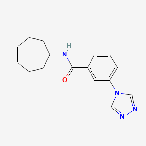 N-cycloheptyl-3-(4H-1,2,4-triazol-4-yl)benzamide