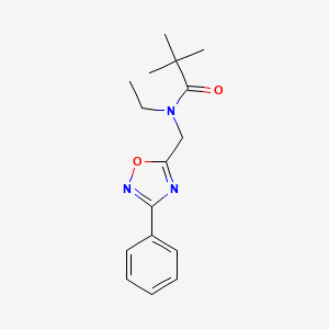 N-ethyl-2,2-dimethyl-N-[(3-phenyl-1,2,4-oxadiazol-5-yl)methyl]propanamide